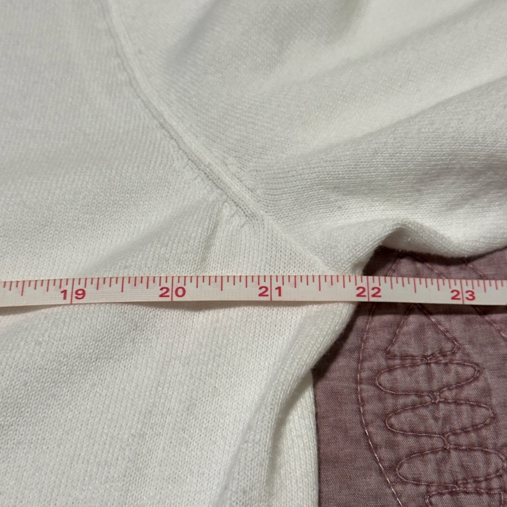 Lands End White Open Front Cardigan medium (10-12) - Picture 7 of 15